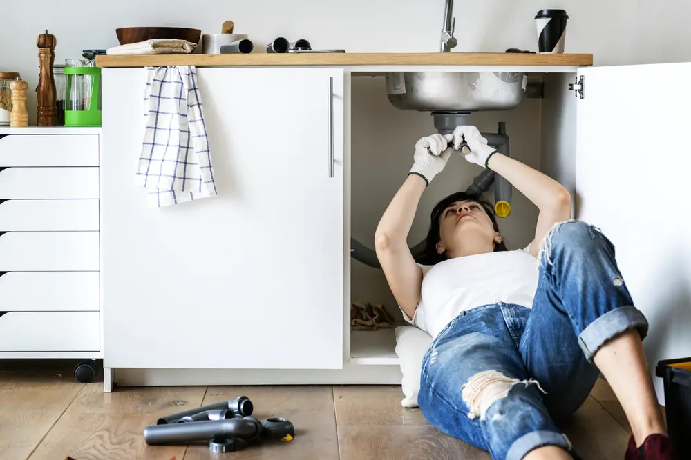 repairing slow draining kitchen sink