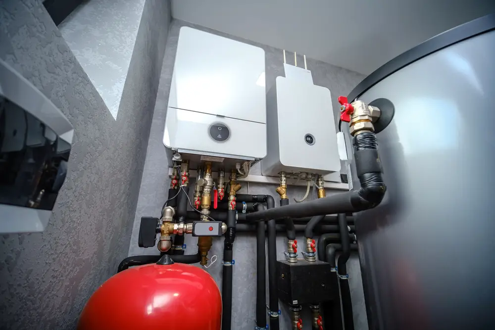 modern electric water heater room