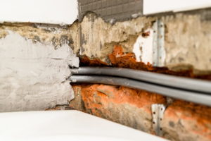 damaged walls plumbing pipes leakage