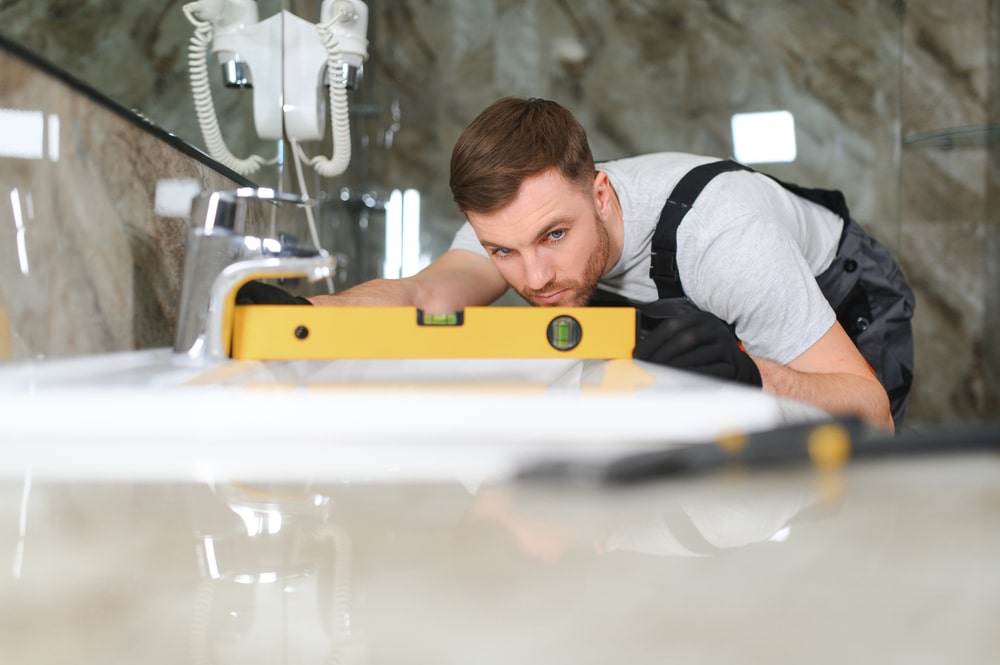 sink installation by plumber in flower mound